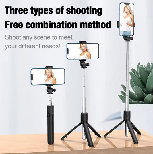 3-in-1 Selfie Stick Tripod with LED Fill Light & Bluetooth Remote